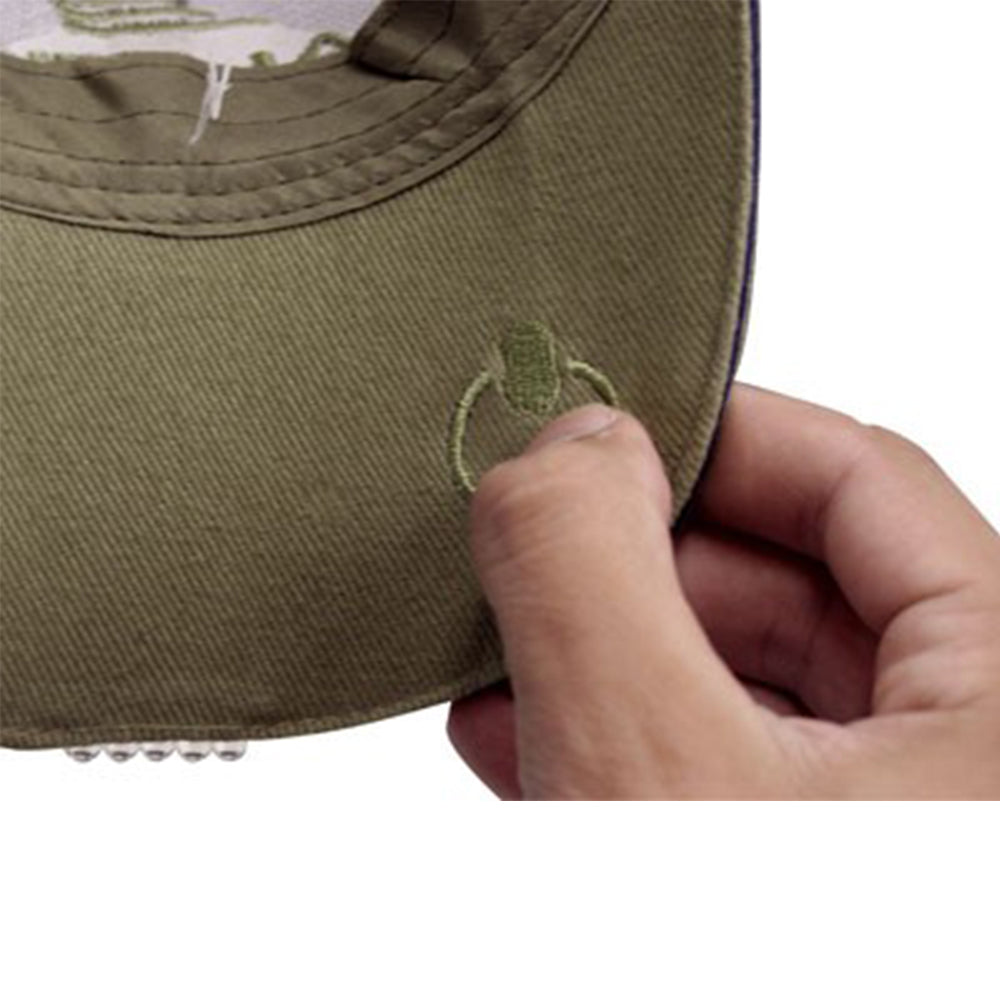 GORRO VERDE VISERA CON LED