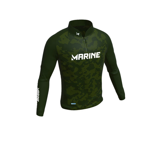 CAMISETA DE PESCA MARINE VERDE CAMUFLADO