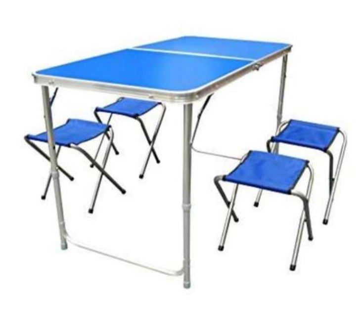 MESA PLEGABLE CON 4 BANCOS