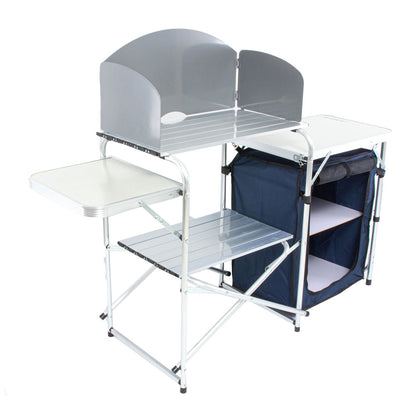 MESA ARMARIO ORGANIZADORA COCINA DE ALUMINIO NTK SERENA CAMPING