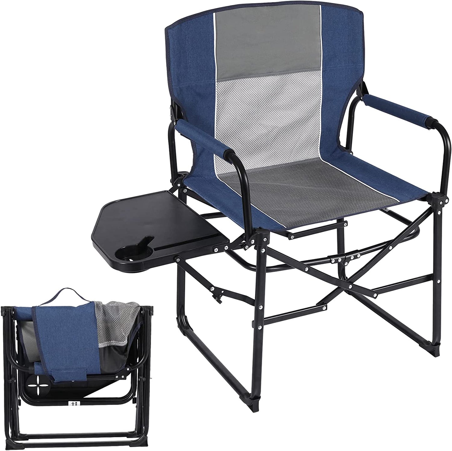 SILLA PLEGABLE PARA CAMPING C/MESA LATERAL 136KG