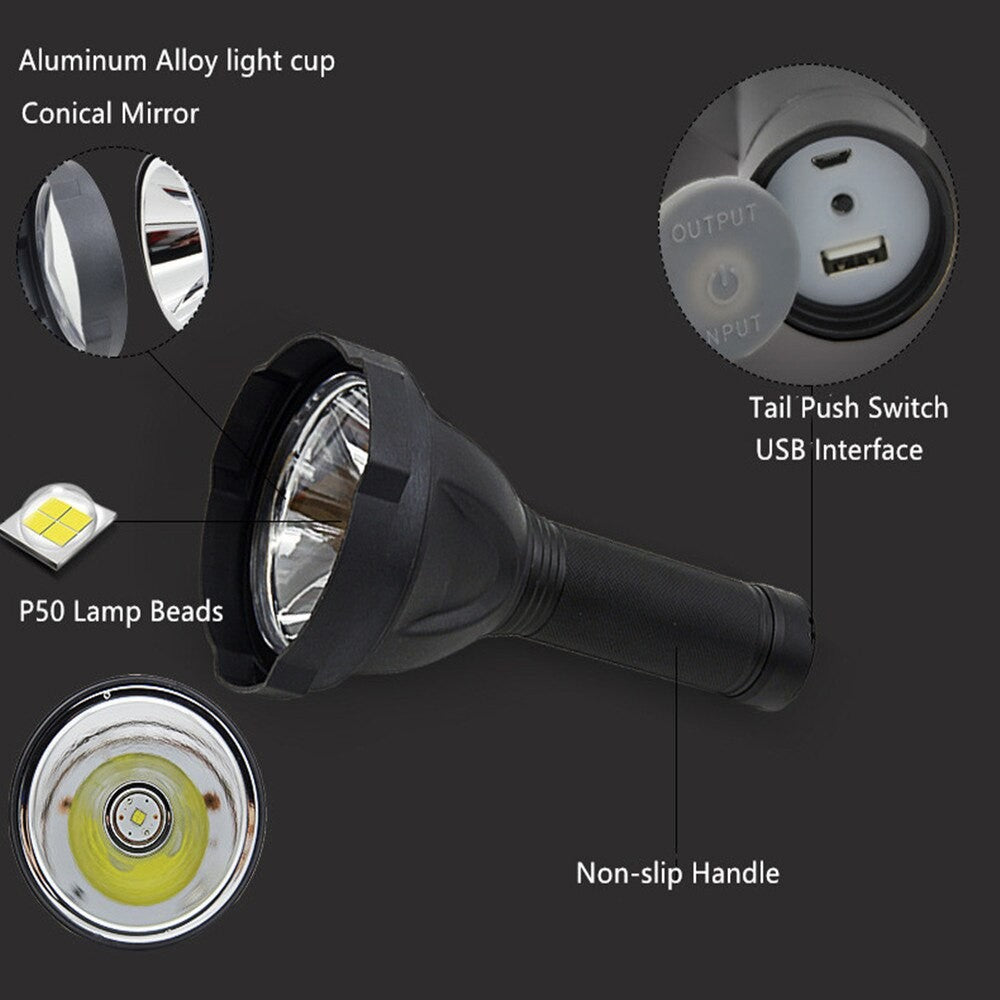 LINTERNA GRANDE DE MANO RECARGABLE