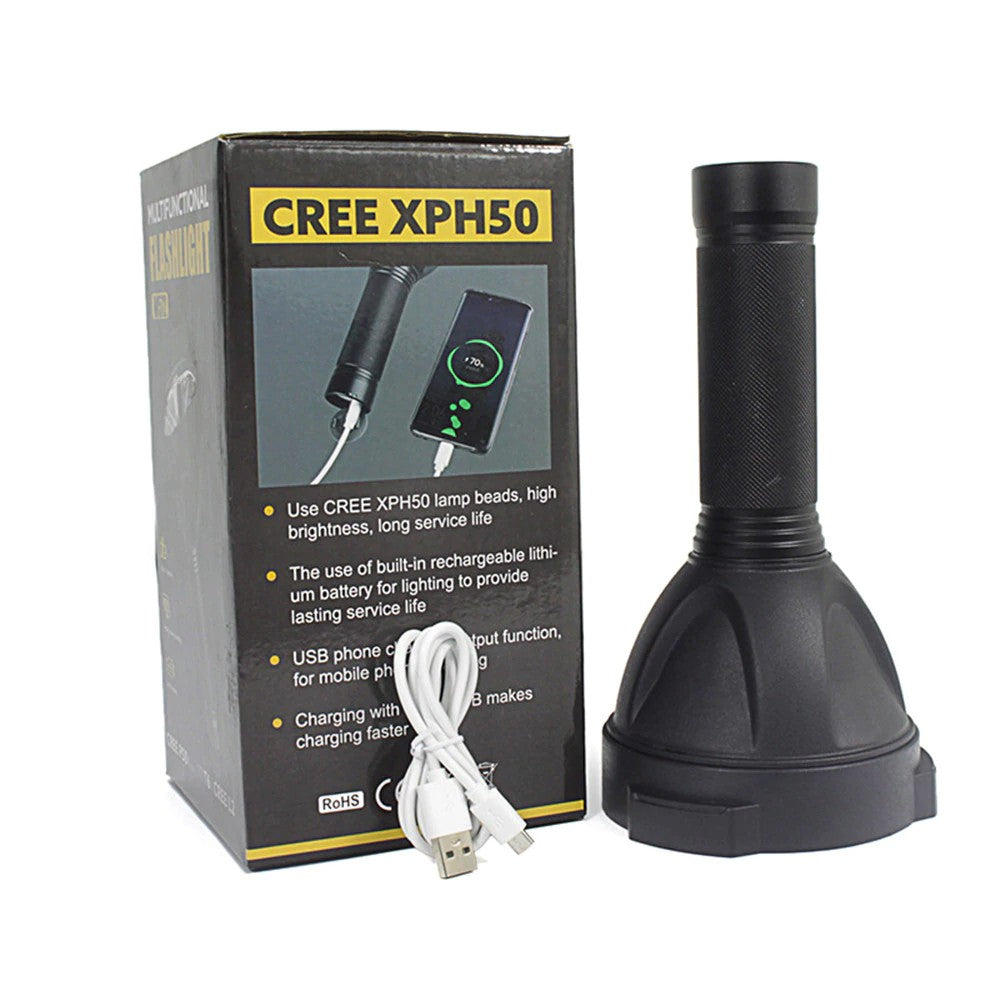 LINTERNA GRANDE DE MANO RECARGABLE